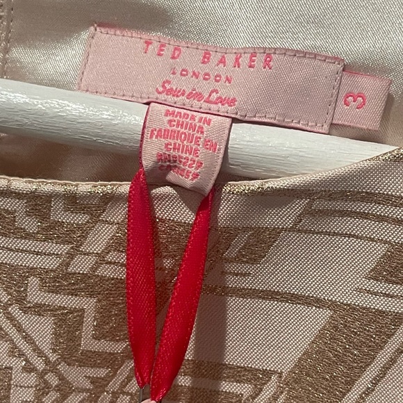 NWT Ted Baker Art Deco Dress Size 3 w/ Garment Bag - Picture 8 of 8